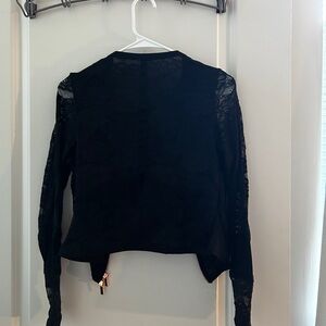 Black Lace Long Sleeve Top